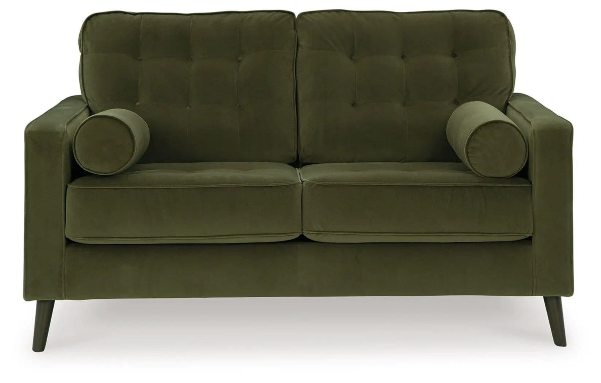 Reveon Lakes Loveseat | 61 x 38 x 38 in | Velvet | Olive