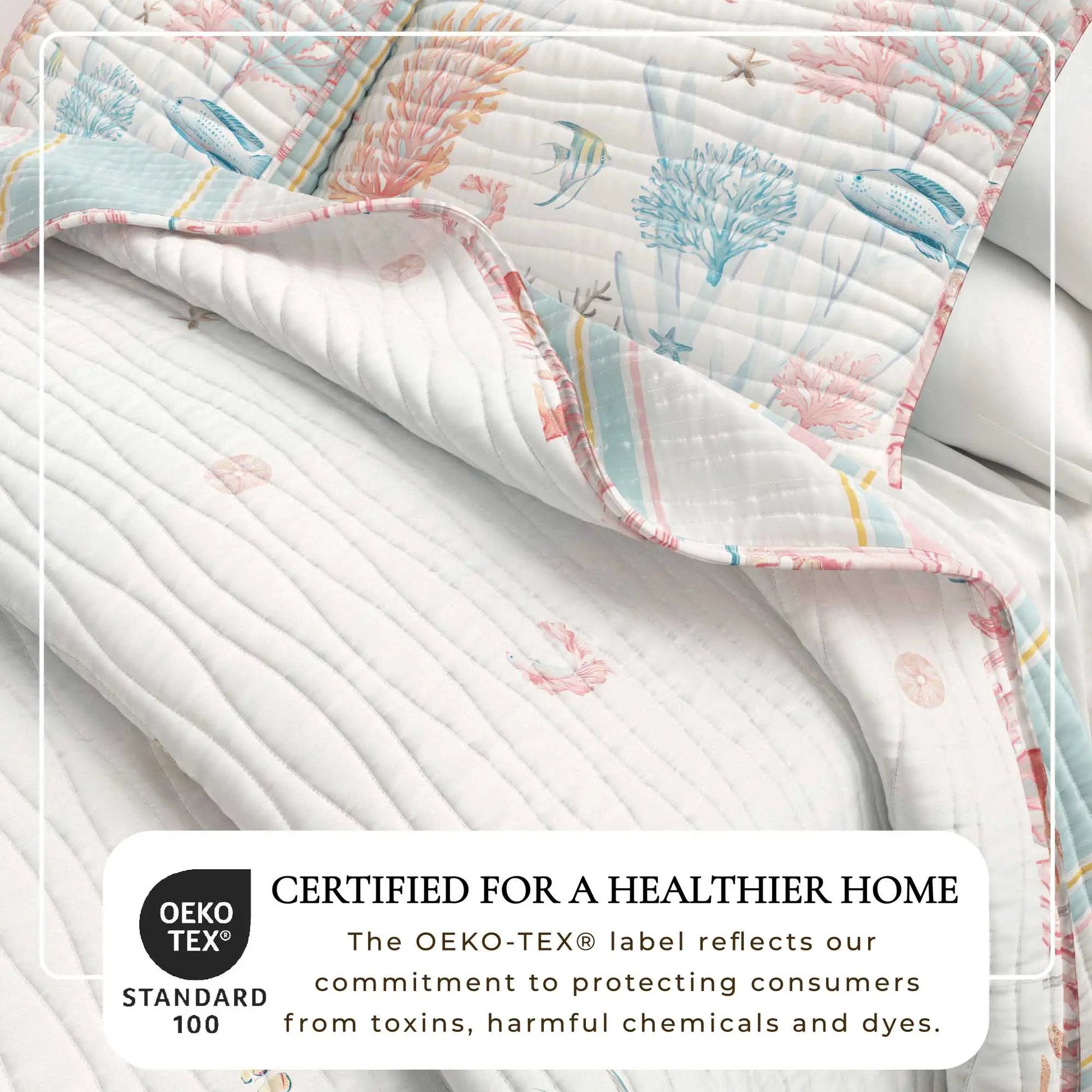 Coastal Coral Reef Quilt Set - Caymen Collection from PriceLows™