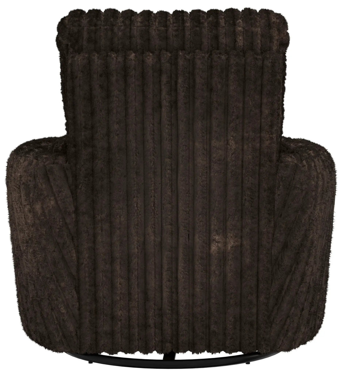 Daydream Swivel Glider Recliner | Unique Shape | Comfort Bolsters | Faux Fur