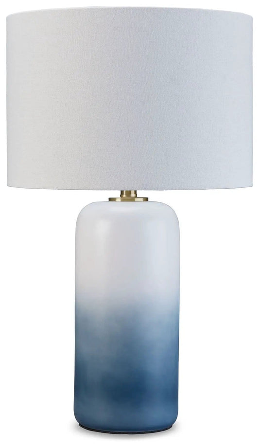 Lemrich Ceramic Table Lamp | 14.88 x 14.88 x 25.25 in | Fabric & Ceramic | White
