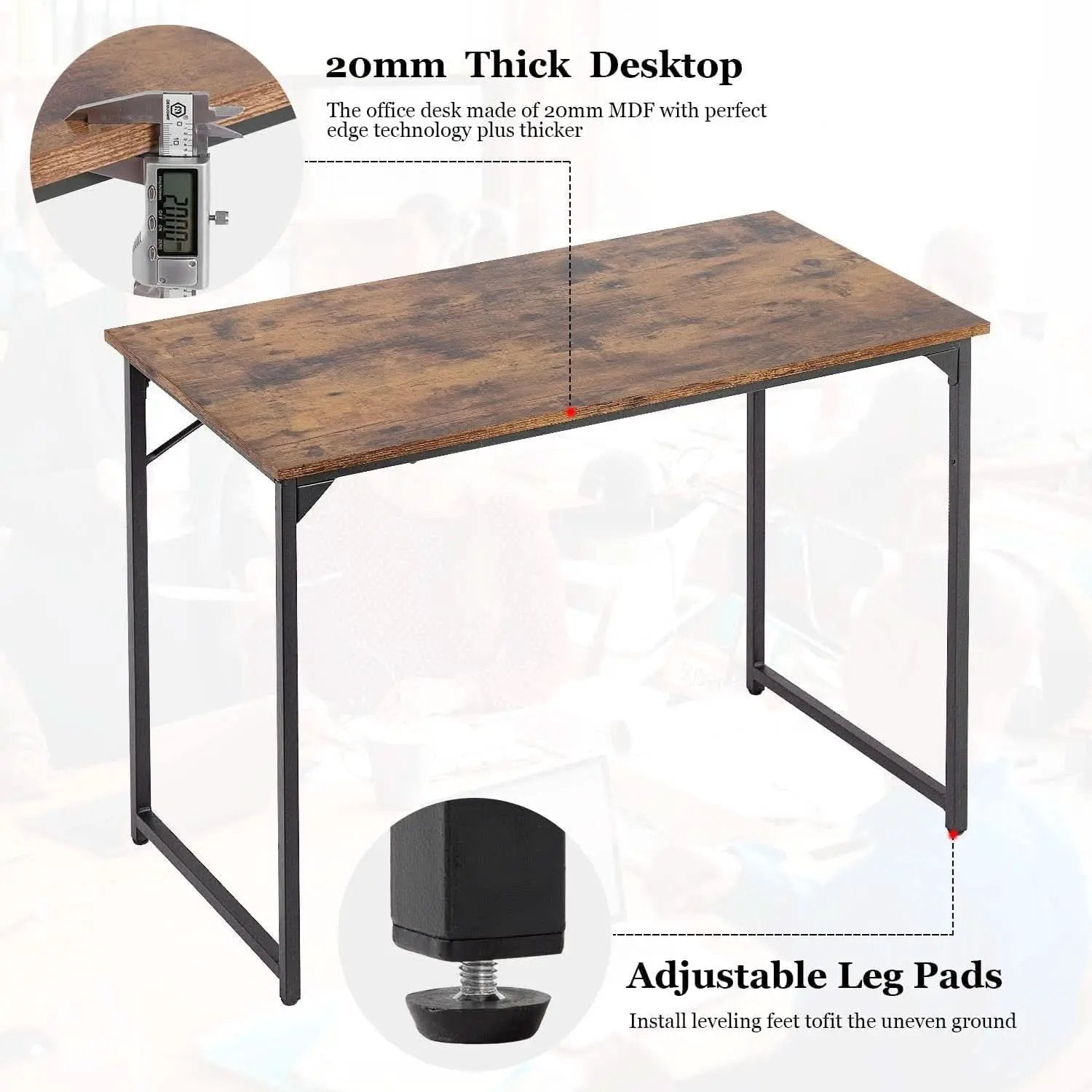 Industrial Laptop Desk 39.4 Inch Length 19.7 Inch Width from PriceLows™
