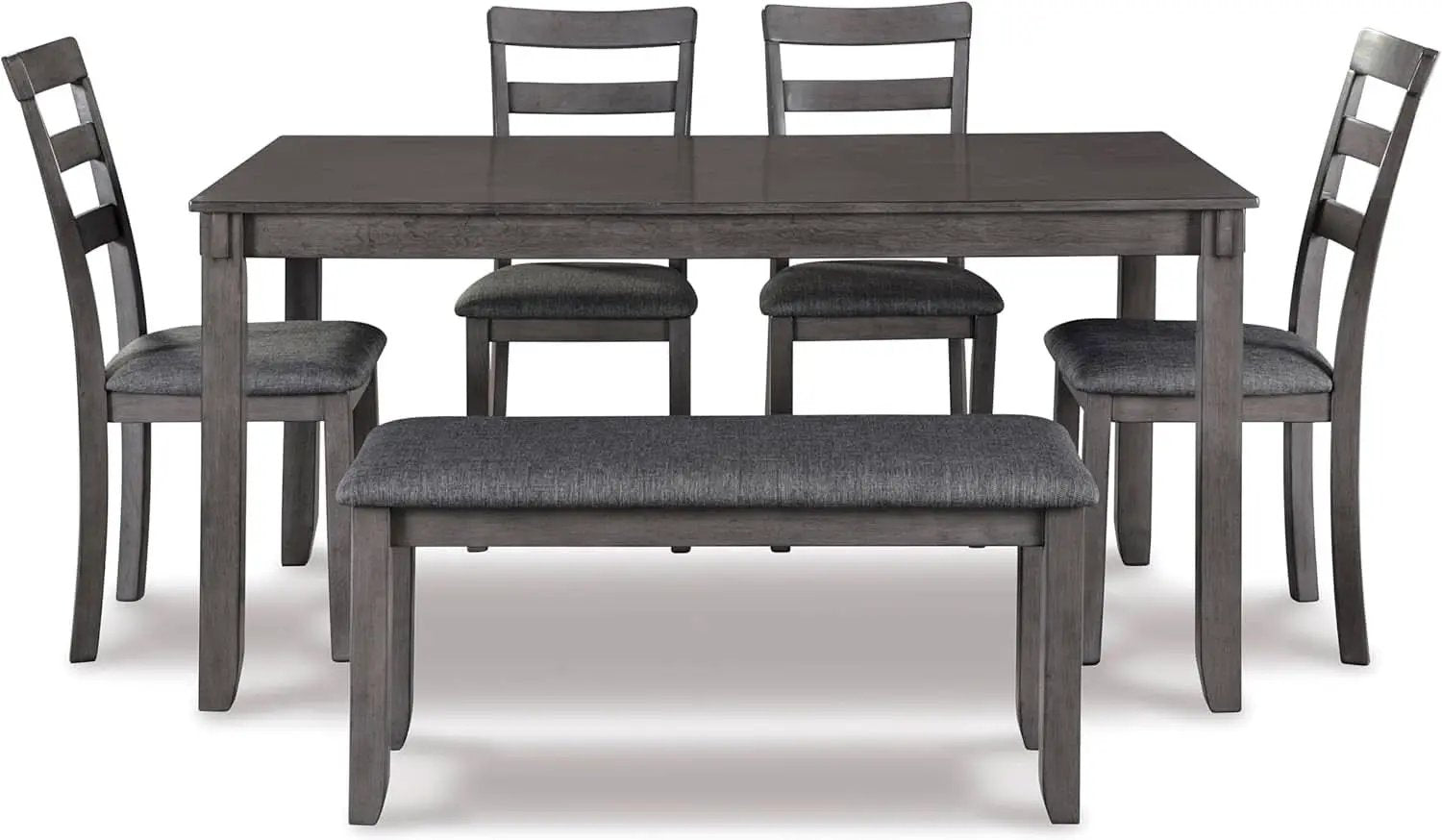 Charcoal Gray 6Piece Contemporary Dining Set Bench from PriceLows™