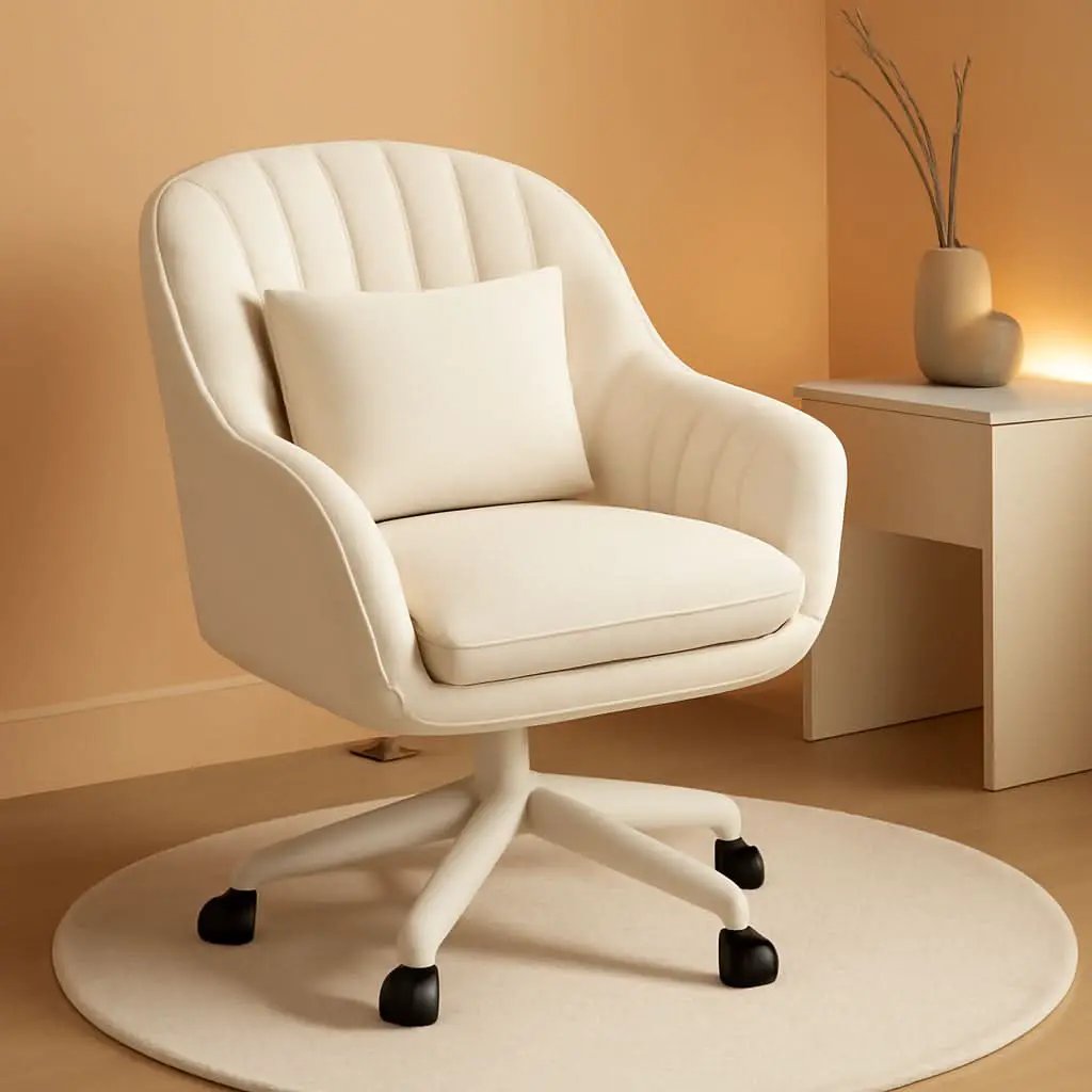 Velvet Mid Back Office Chair With Adjustable Height from PriceLows™
