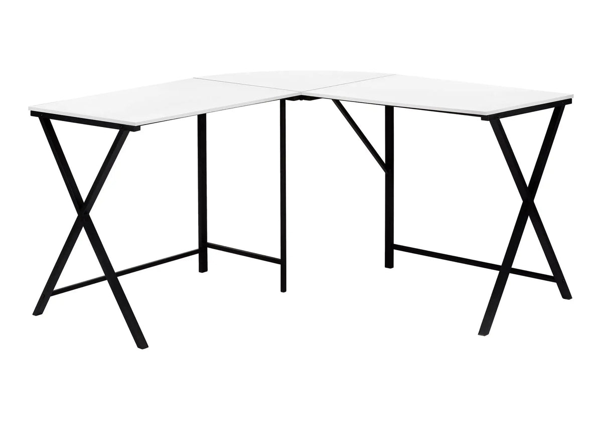 L-Shaped Corner Computer Desk | 55.25 Inch Square | Space-Saving Corner Design | Easy Assembly