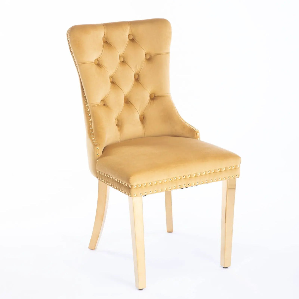 Dining Chair | Tufted Upholstery | Solid Wood Frame | Set Of 2