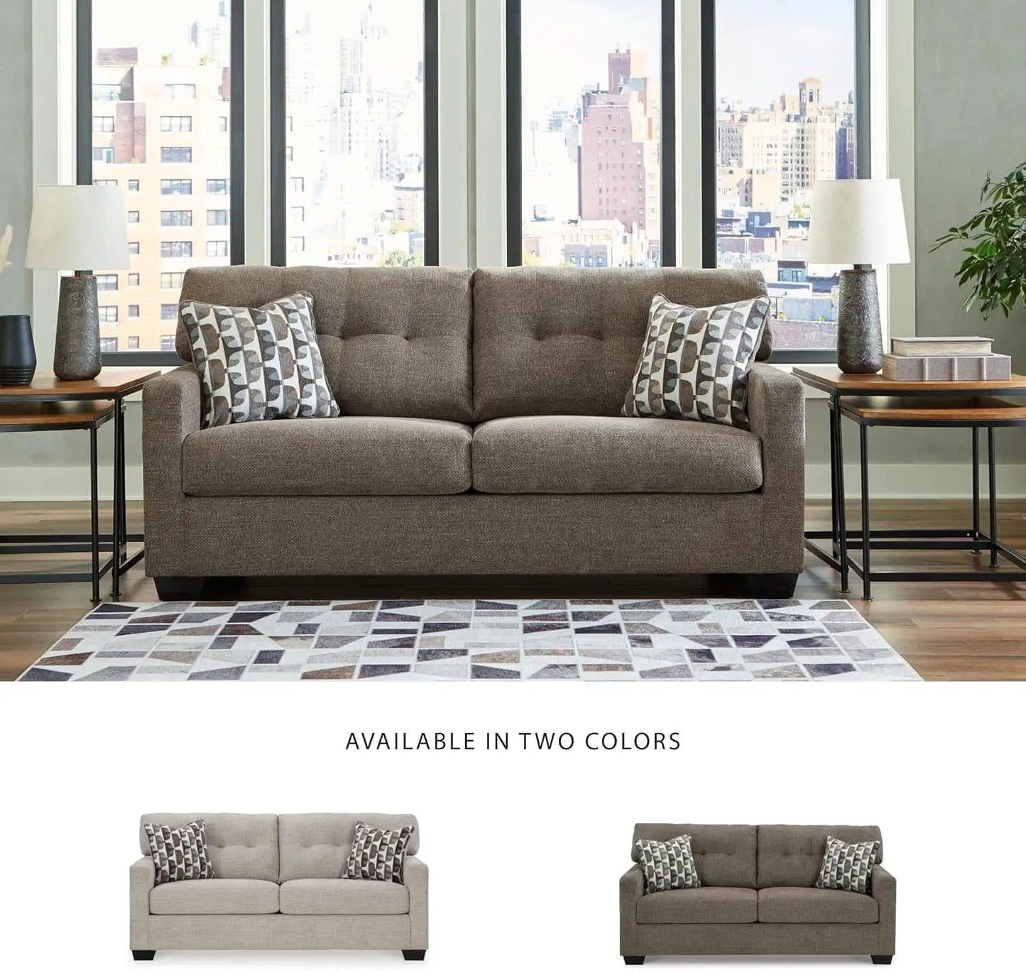 Contemporary Espresso Full Size Sofa Sleeper MemoryFoam from PriceLows™