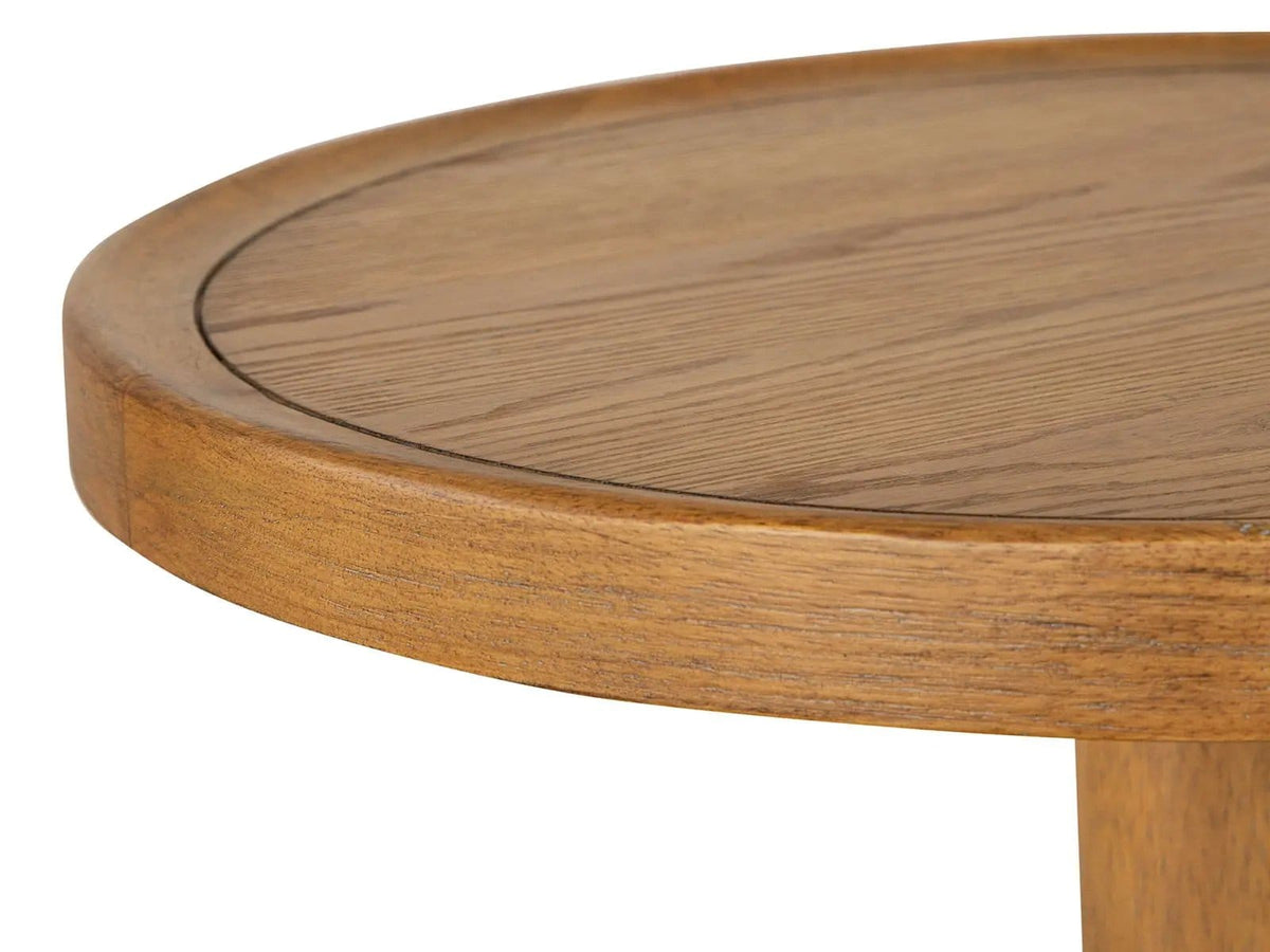 Lindon Round Pedestal Accent End Table | 2 Pieces | Living Room Furniture | Living Room
