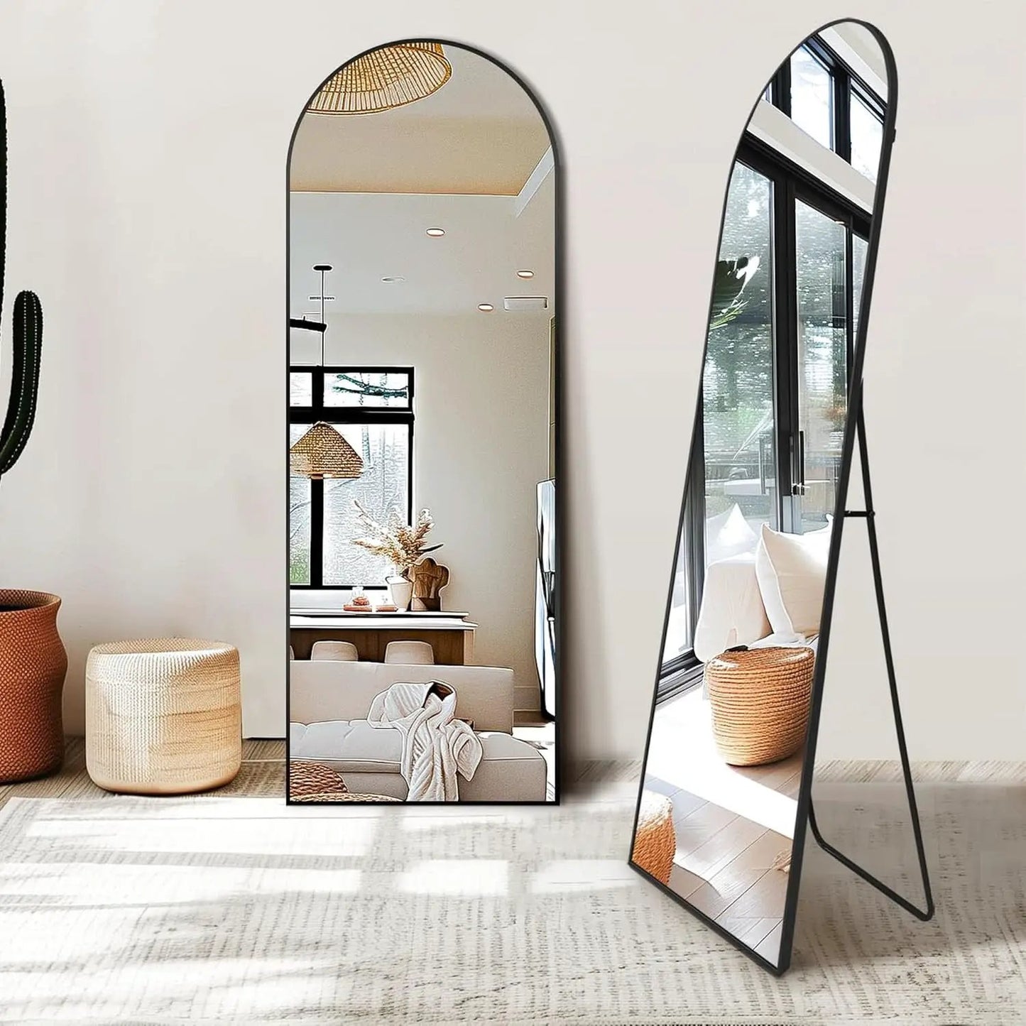 Arched Full Length Standing Mirror 56x20 Large Floor Mirror from PriceLows™