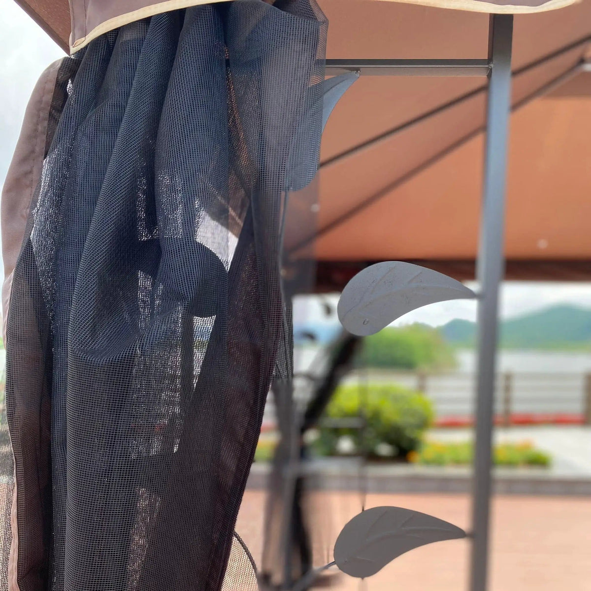 Patio Gazebo Tent With Ventilated Double Roof And Mosquito Net For Backyard Or | 2 Pieces | Steel & Iron | Outdoor Living