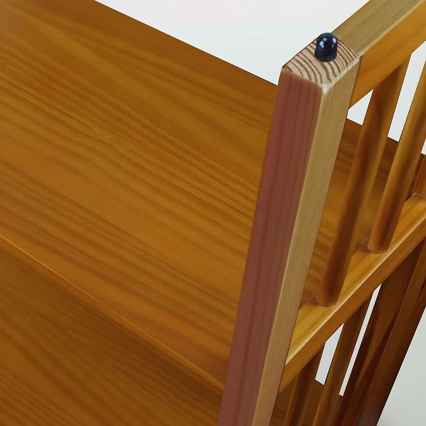Chestnut Three Shelf Stackable Bookcase Solid Wood from PriceLows™