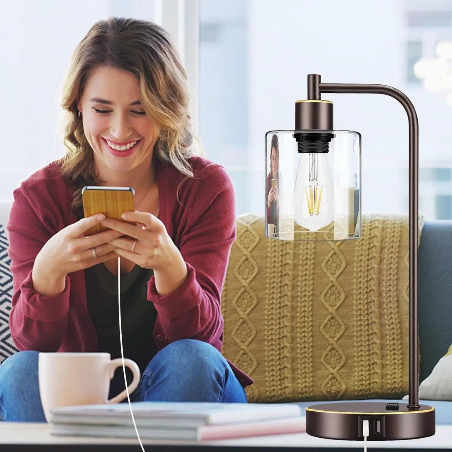 Industrial Touch Table Lamps Set Of 2 Oil Rubbed Bronze from PriceLows™