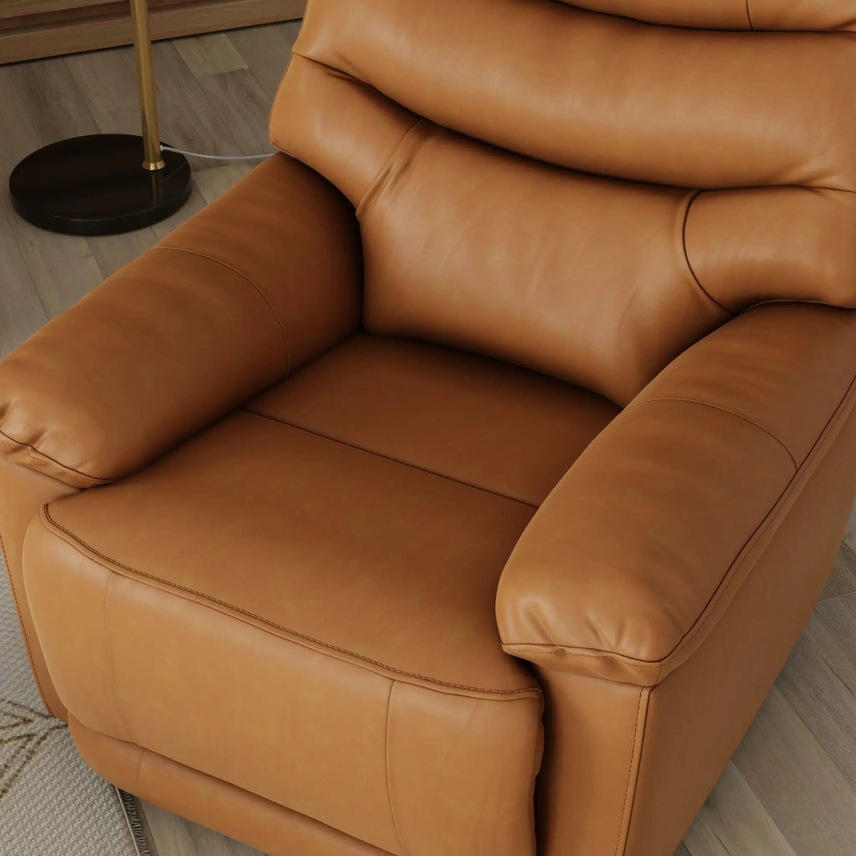 Oslo Antelope Swivel Glider Recliner | Manual Footrest | 360 Degree Swivel Base | No-Sag Suspension