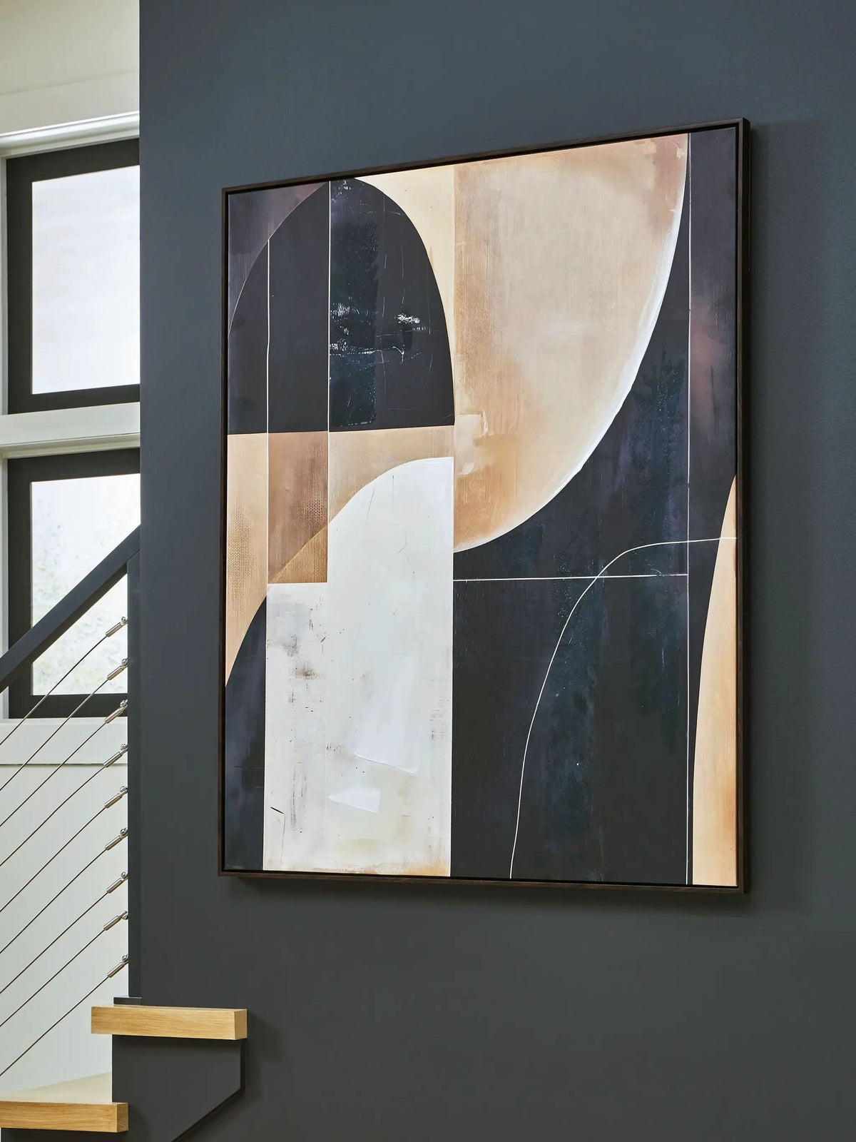 Ewanford Wall Art | 40 x 1.38 x 49.63 in | Home Furniture | Black / Brown / Tan