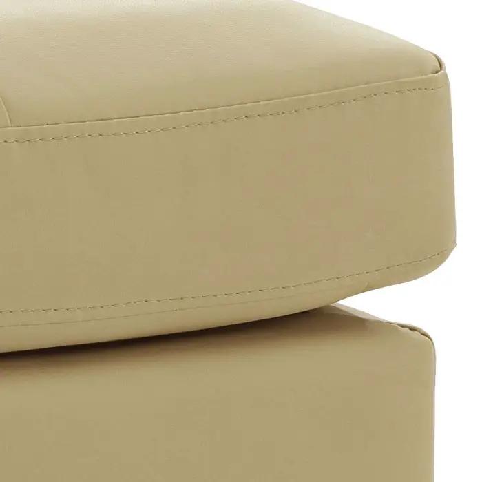 Tufted Ottoman | Compact Two Seater | White Finish | 23 In