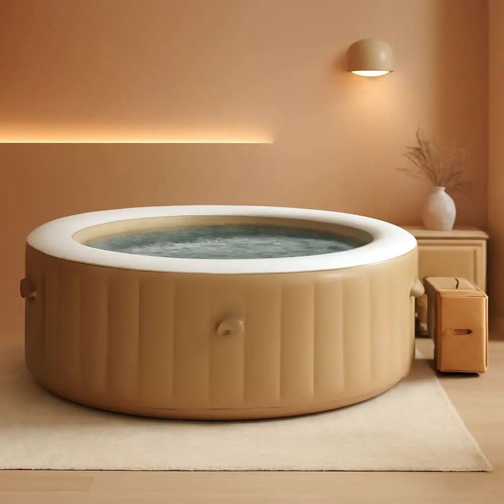 6 Person Inflatable Hot Tub With 140 Bubble Jets Spa from PriceLows™