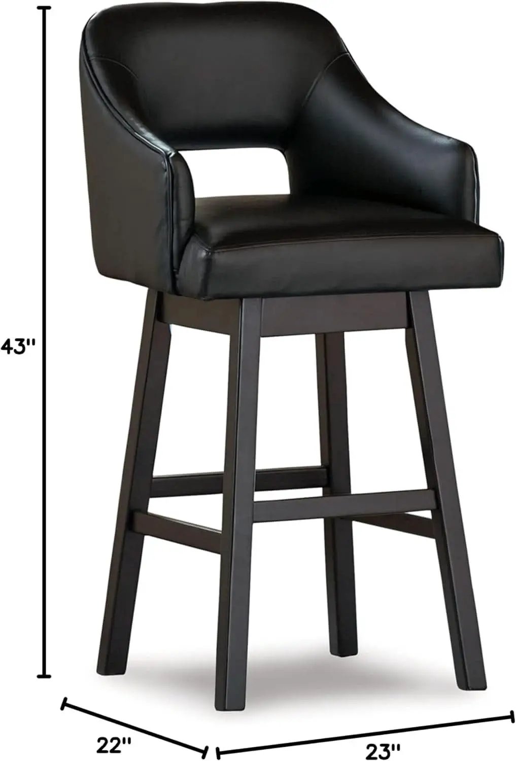 Modern Upholstered Swivel Barstool Set with Footrest from PriceLows™