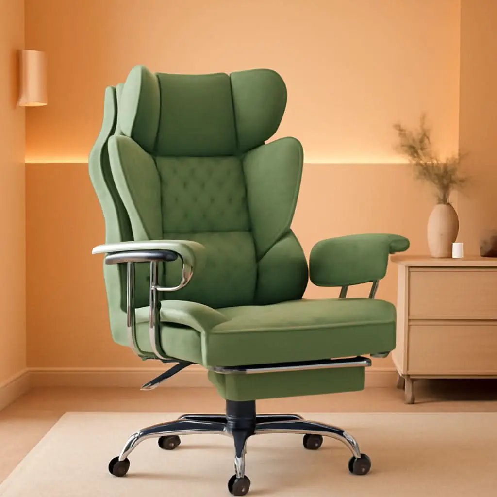 Big And Tall Gaming Chair Green With Lumbar Support from PriceLows™