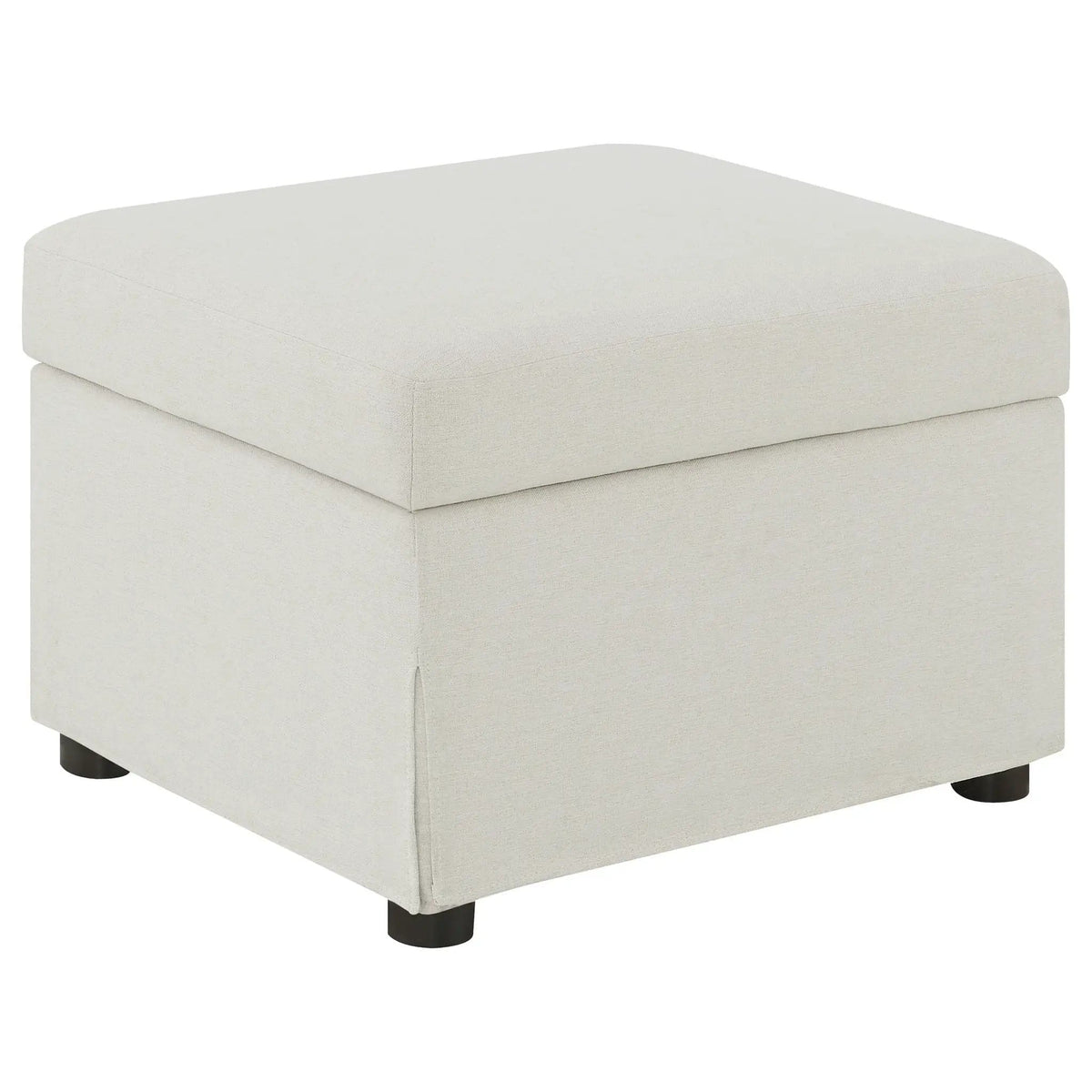 Winter Upholstered Hydraulic Lift Top Storage Ottoman | 24 x 19.5 x 17 in | Fabric | Beige