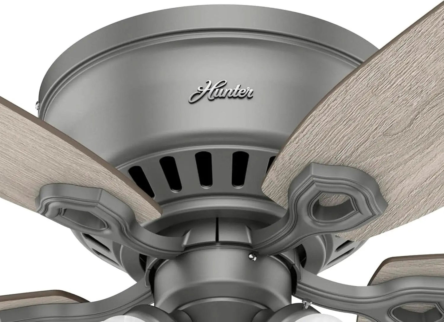 52 Inch Matte Silver LED Ceiling Fan With Integrated Light from PriceLows™
