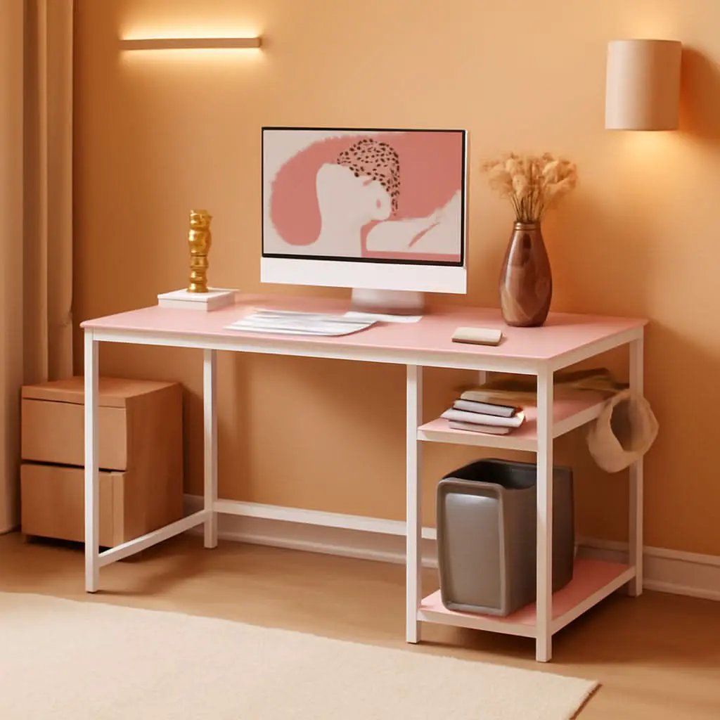 43-Inch L-Shaped Computer Desk With Reversible Shelves from PriceLows™