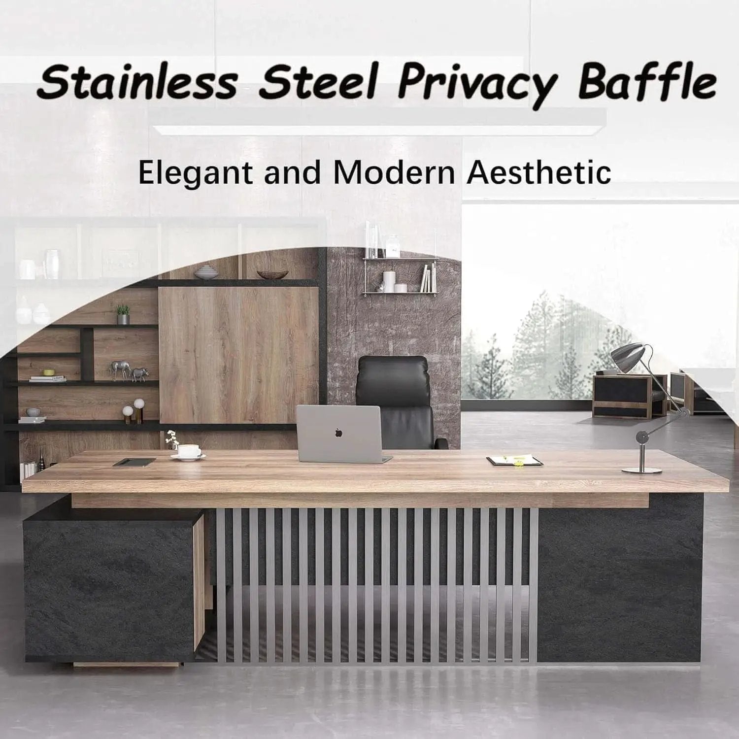 Spacious Executive Desk With Ample Storage Drawers from PriceLows™