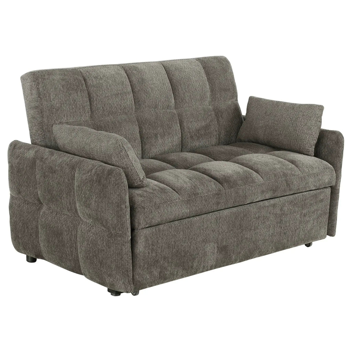 Cotswold Upholstered Convertible Sleeper Sofa Bed Dark | 59 x 32.25 x 36 in | Chenille | Grey