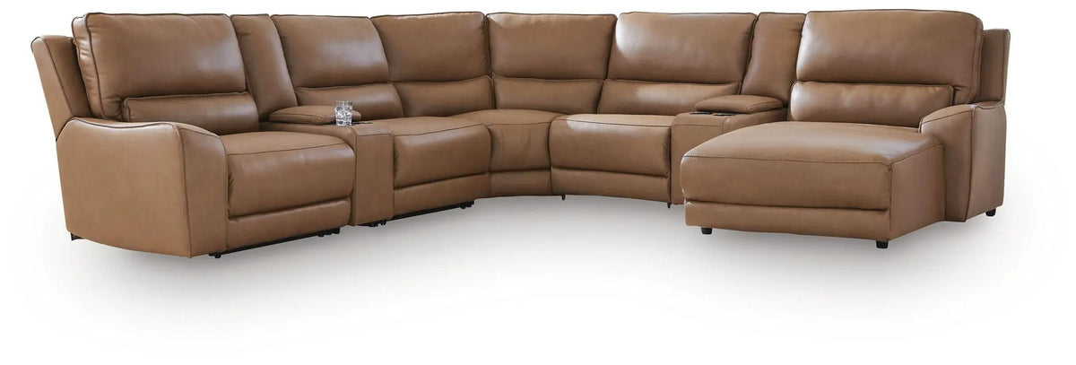 DeepWakes Power Reclining Sectional | Chaise Included | Ultra-Stylish Design | 130 Inch Length