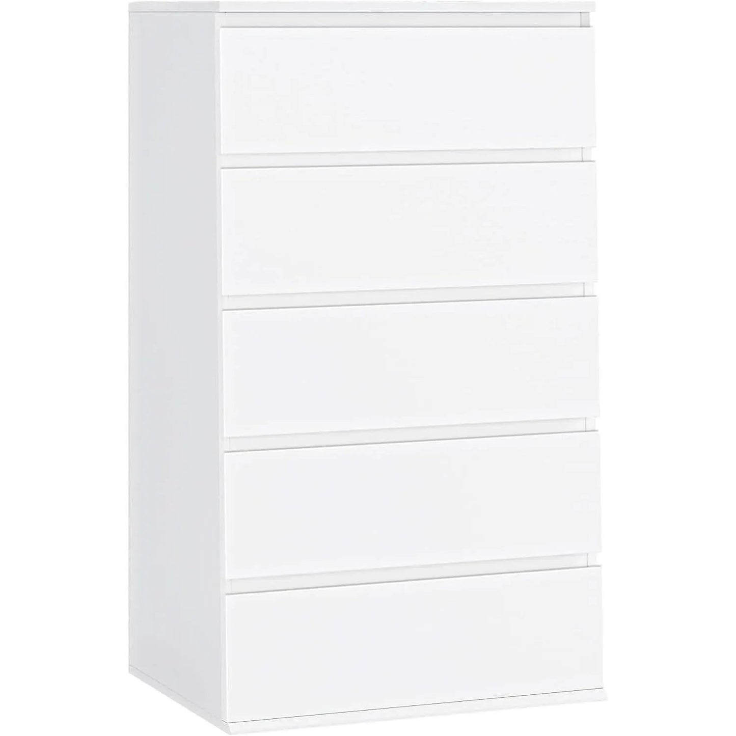 White 5 Drawer Dresser With Large Storage Space For Bedroom from PriceLows™