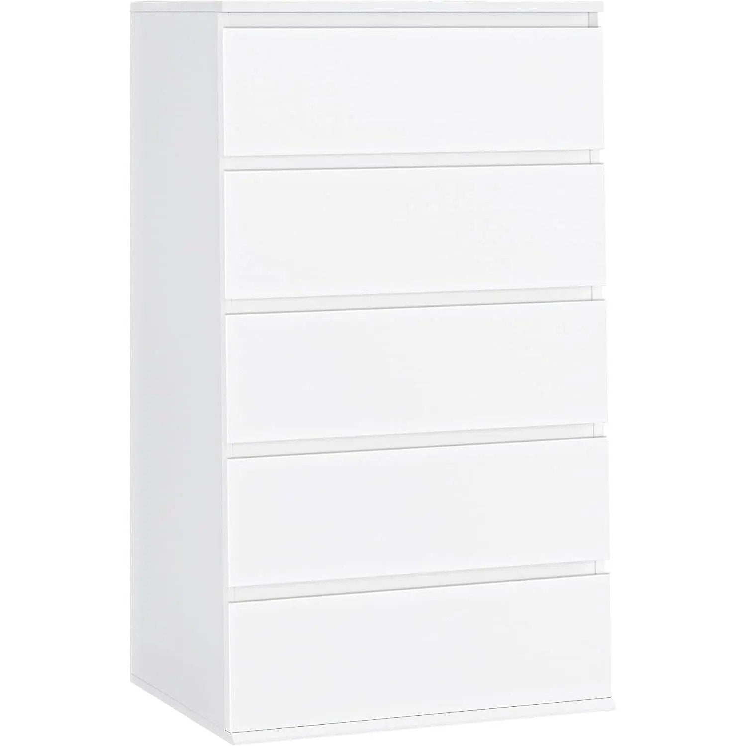 White 5 Drawer Dresser With Large Storage Space For Bedroom from PriceLows™