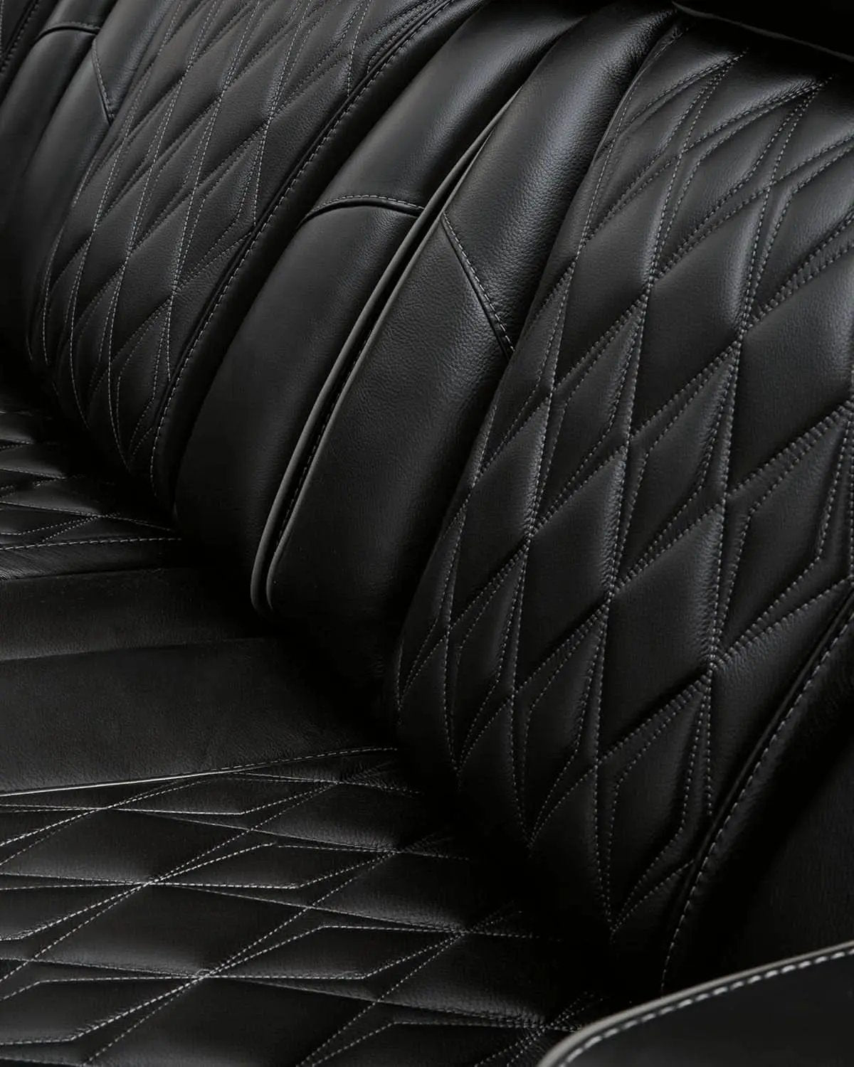 Black Leather Power Recliner With Adjustable Headrest from PriceLows™