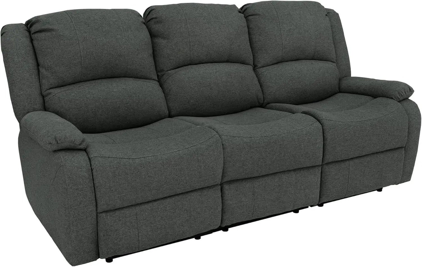80-Inch RV Triple Recliner Sofa With Convertible Console from PriceLows™