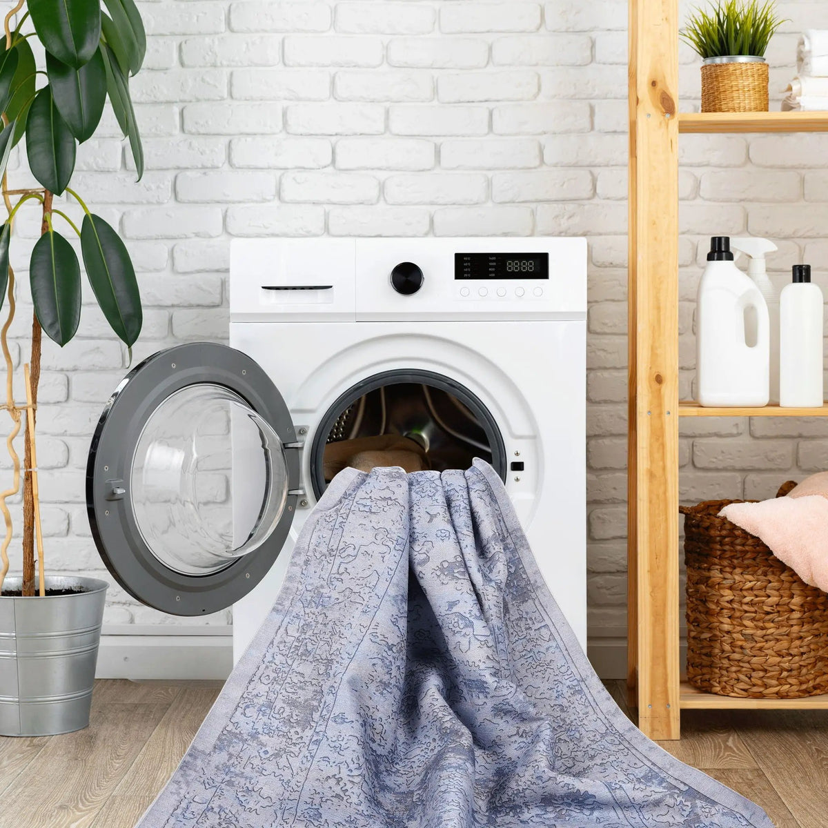 Maval Washable Area Rug | 60 x 36 Inch | Machine Washable | Kid And Pet Friendly