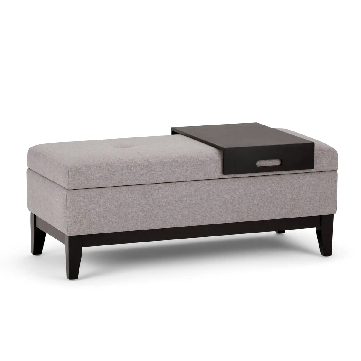 Oregon Contemporary Storage Ottoman Bench | Serving Tray | Lift Open Lid | Child Safety Hinge