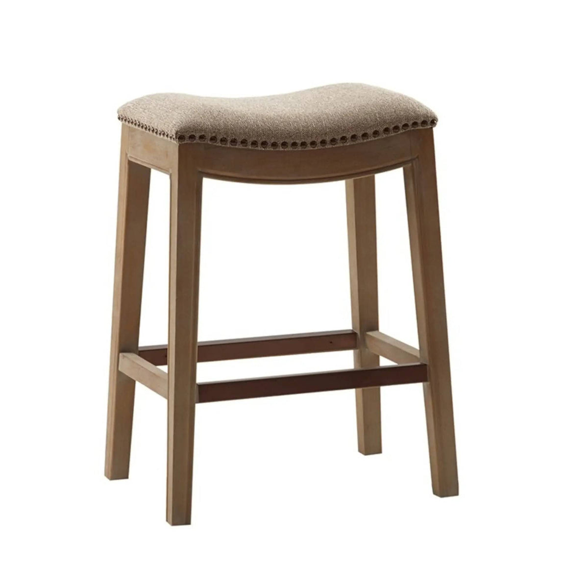 Saddle Counter Stool With High Density Foam Counter Height (24"-27") | 14.37 x 20 x 27.36 in | Metal & Plywood | Home