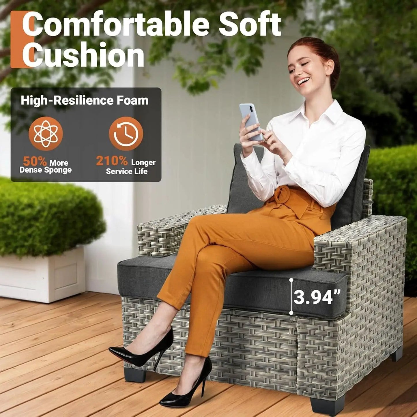 Six Piece Rattan Wicker Outdoor Sectional Sofa Set from PriceLows™