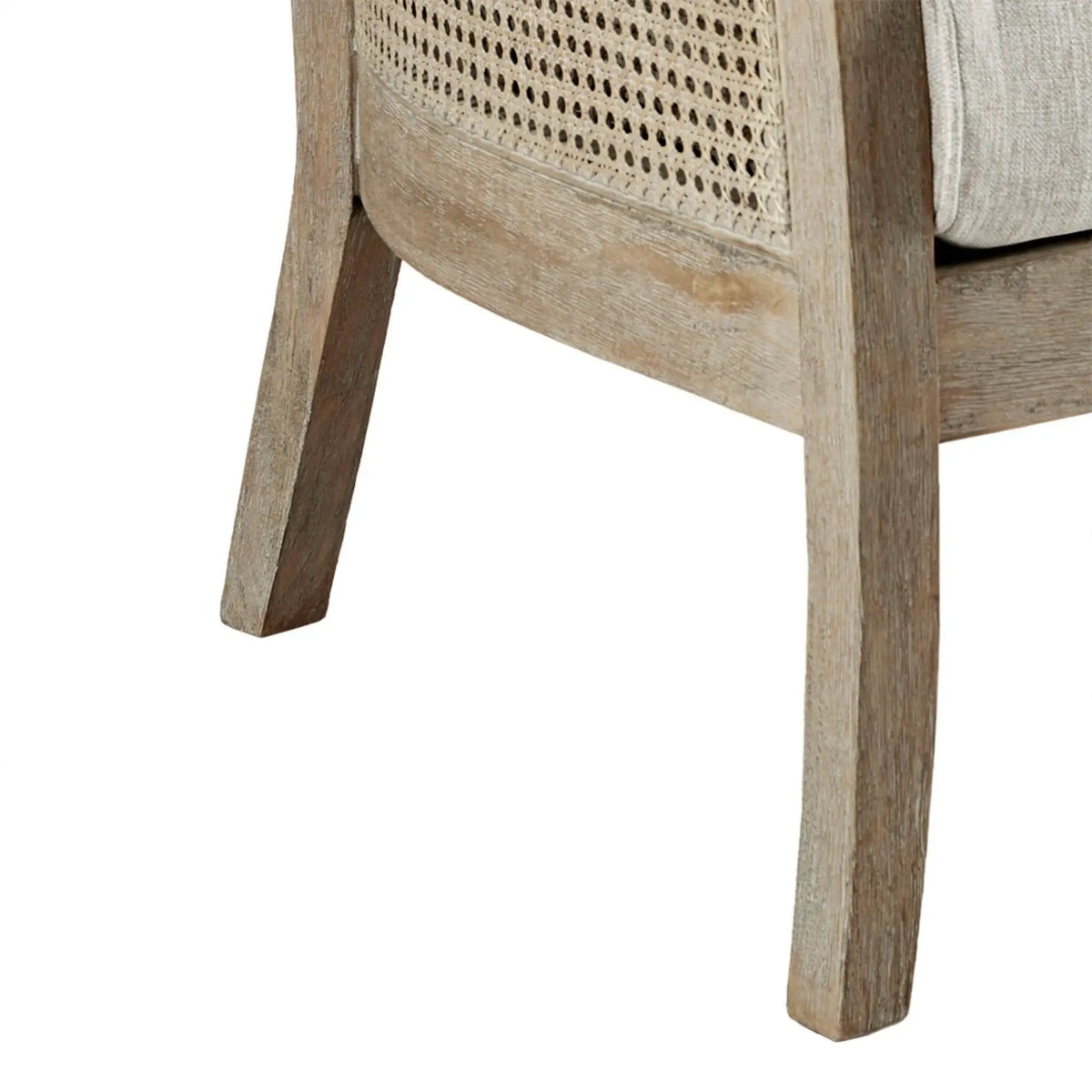 Cane Armchair | Cream And Reclaimed Natural | Cane Back And Sides | High-Density Foam