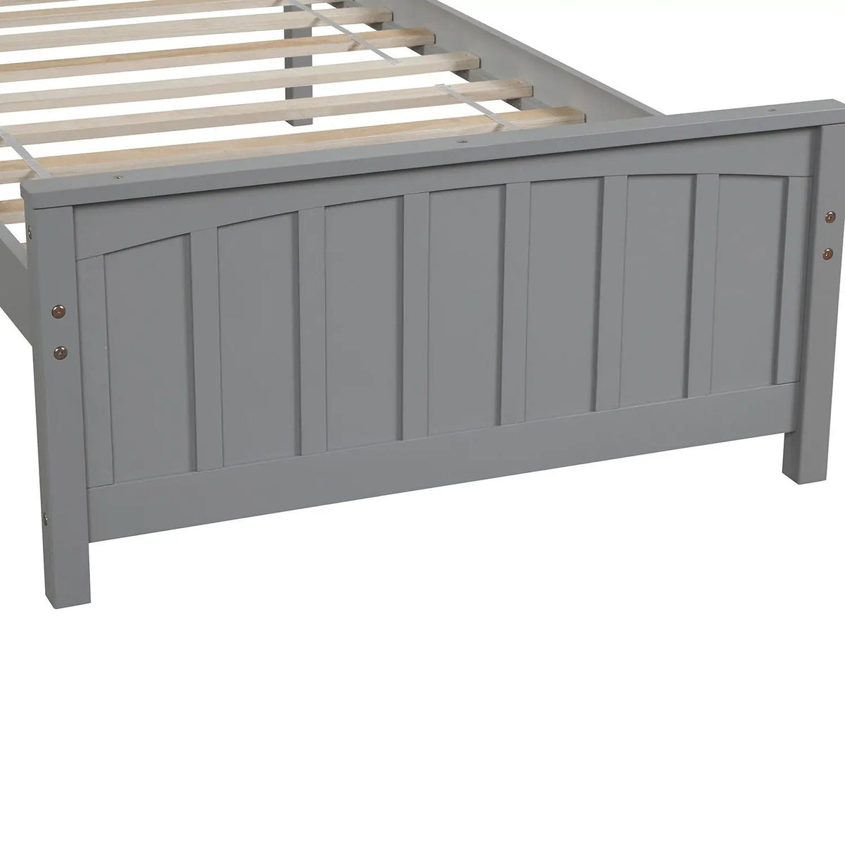 Wood Platform Bed | Headboard And Footboard | Classic Bed Frame | 41.1 Inch Height