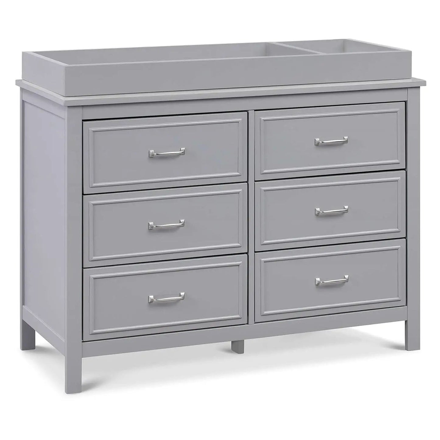 Charlie 6 Drawer Double Dresser Grey For Nursery And Kids Bedroom Storage from PriceLows™