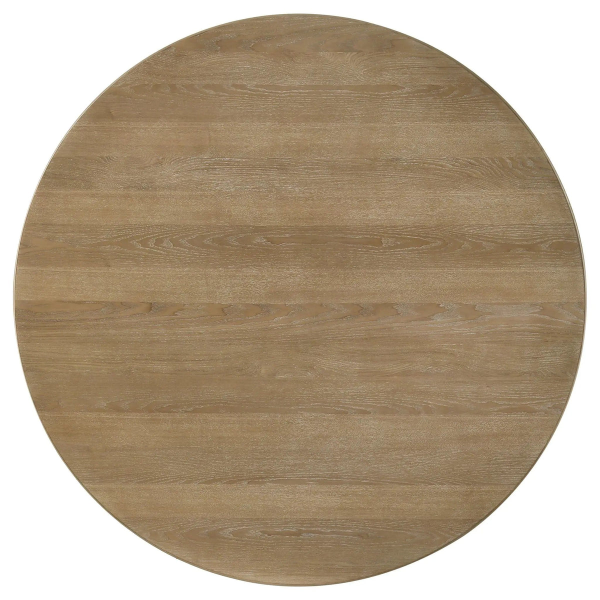 Adina 53-inch Round Wood Dining Table Distressed Light | 53.25 x 53.25 x 30 in | Rubberwood & Engineered Wood | Brown
