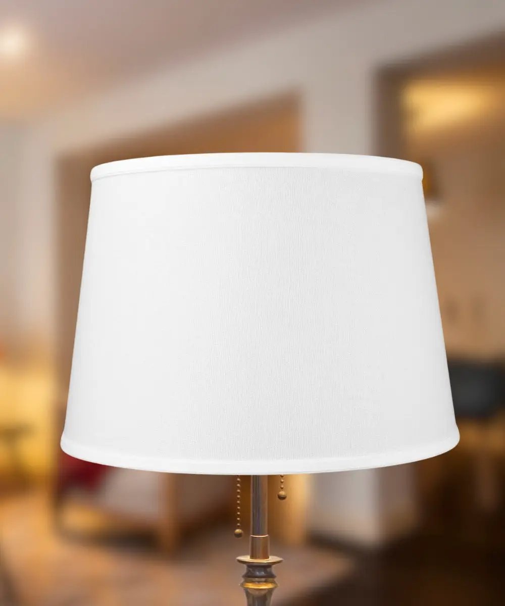 Floor Lampshade | White Premium Linen Fabric | 16W X 11H