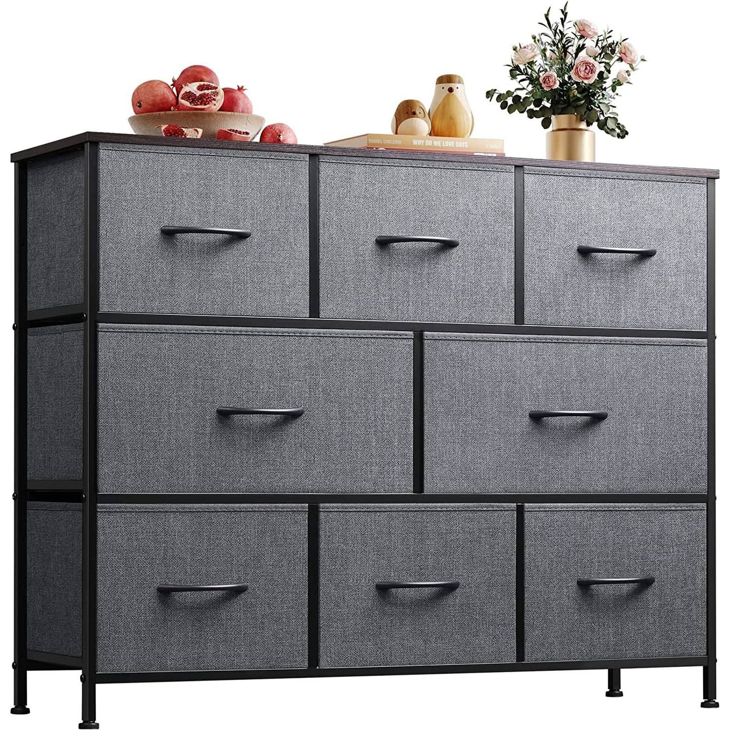 Fabric Dresser With TV Stand 8 Drawer Bedroom Storage from PriceLows™