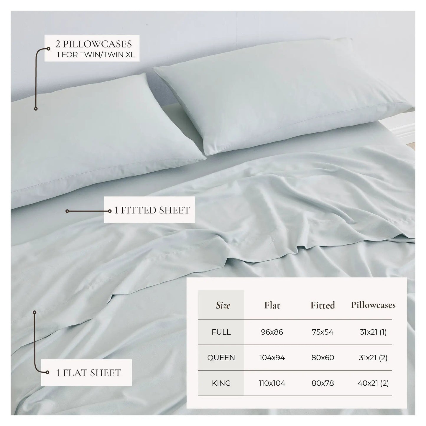 TENCEL™ Lyocell & Linen Blend Sheet Set - Magdalena Collection from PriceLows™