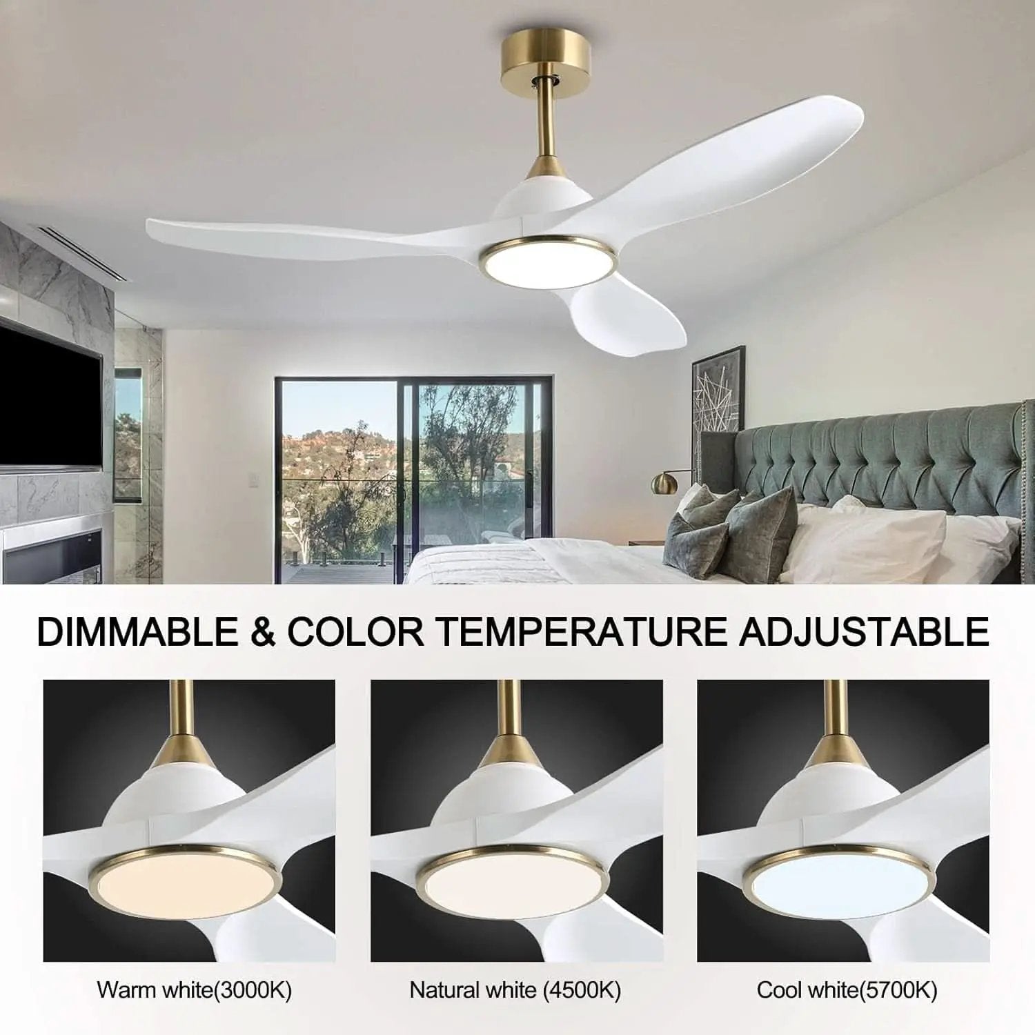 52 Inch Ceiling Fan With DC Motor And Remote Control from PriceLows™