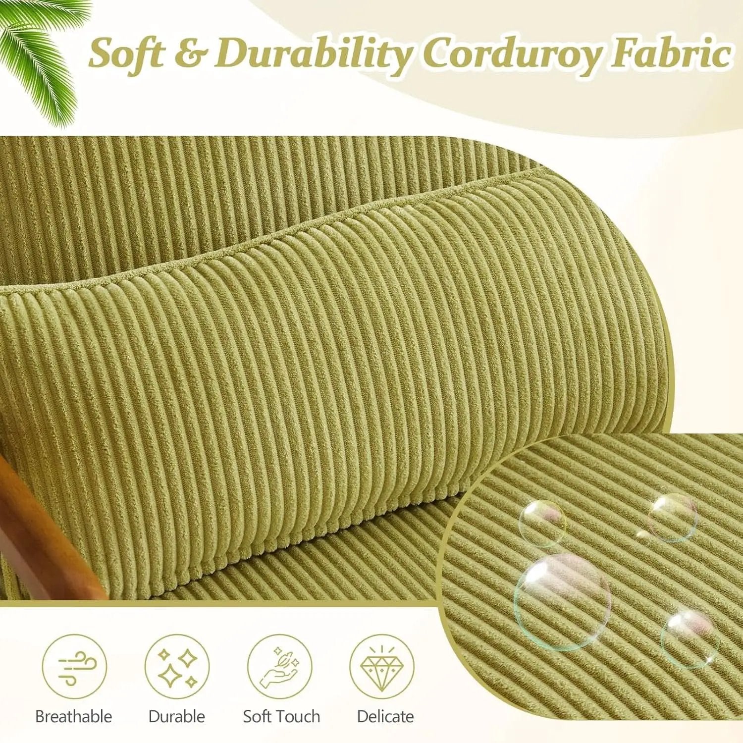 Nightshade Green Armchair With Lumbar Pillow Home Office from PriceLows™