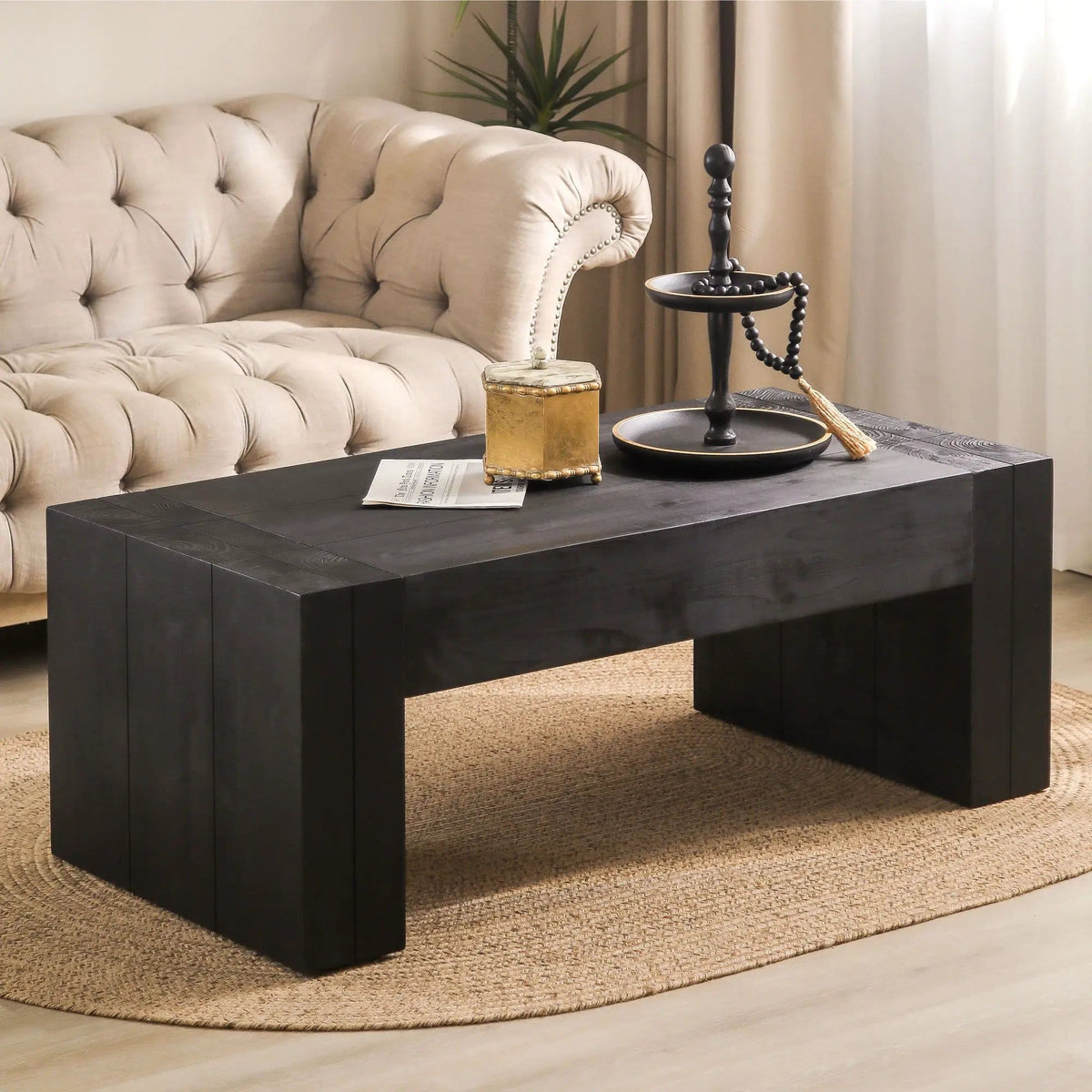 Minimalist Rectangular Center Table For Living Room | 2 Pieces | Engineered Wood | Living Room