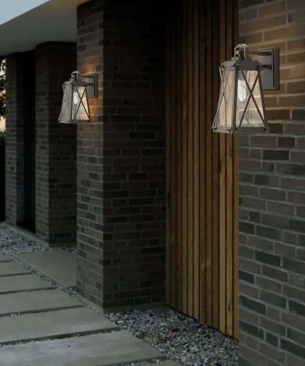Outdoor Wall Lantern | 1 Light | 12 Inch Height | Antique Bronze Finish