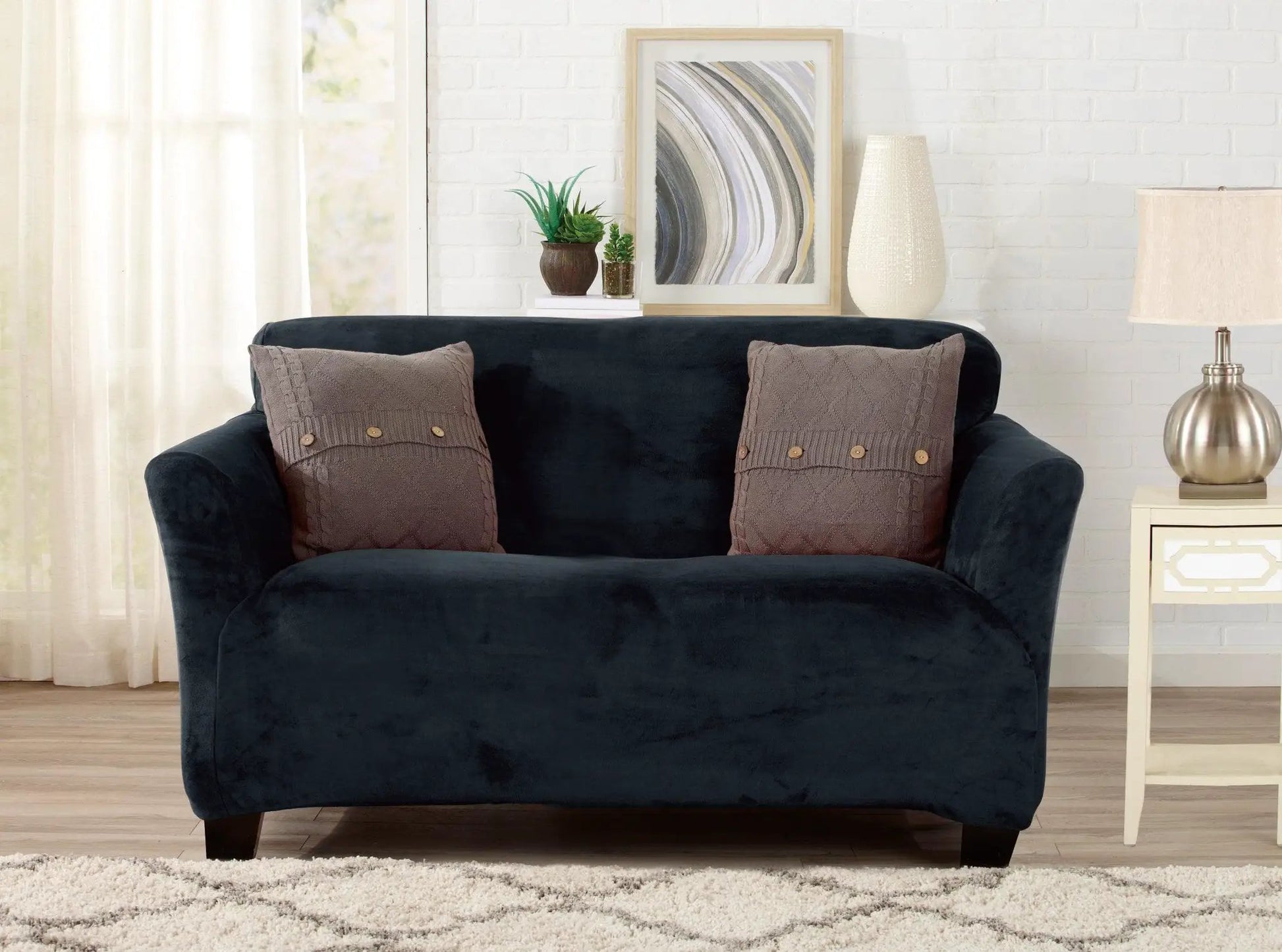 Velvet Stretch Slipcover - Gale Collection from PriceLows™