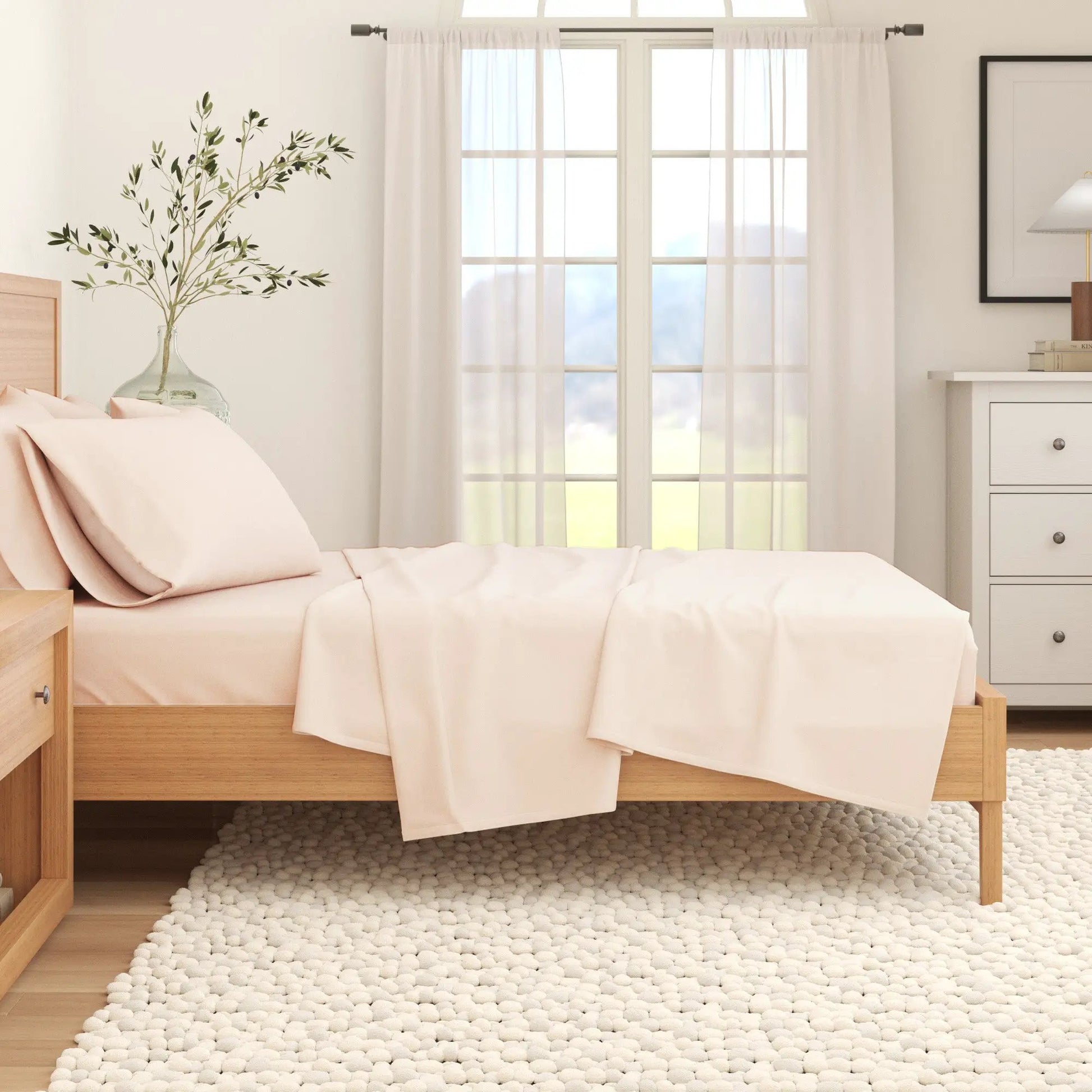 Cotton Solid Flannel Sheet - Nordic Collection from PriceLows™