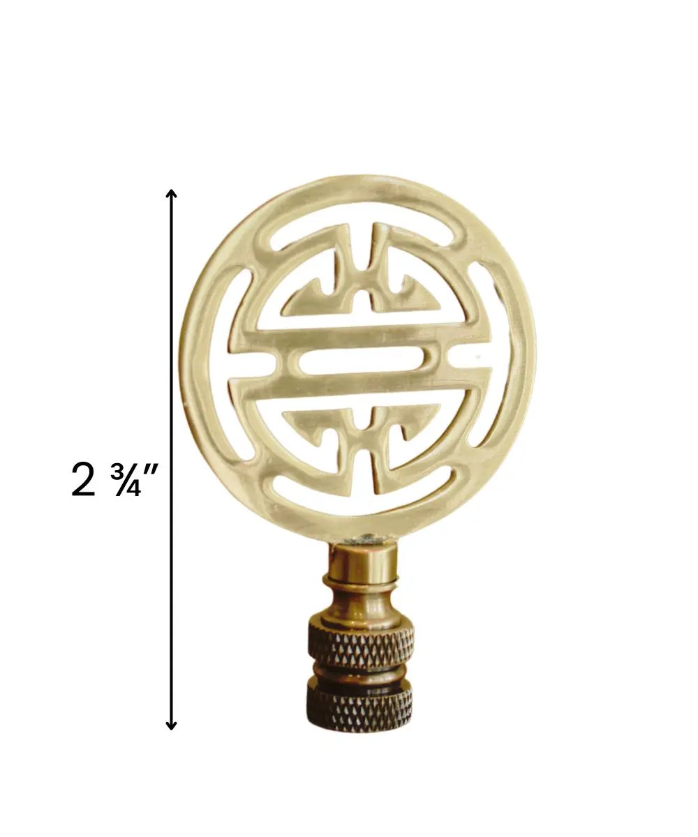 Lamp Finial | Solid Brass | Vintage Scroll | Antique 2.8 Inch
