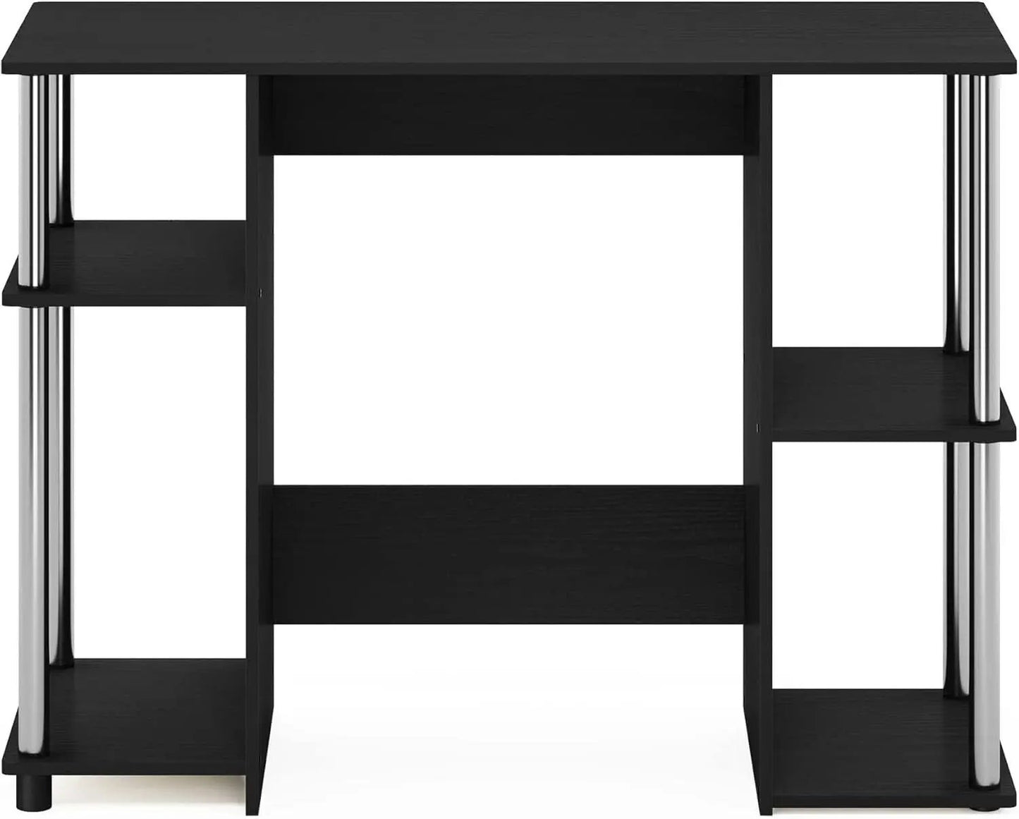 Jaya Computer Desk Americano Finish With Storage Shelves from PriceLows™